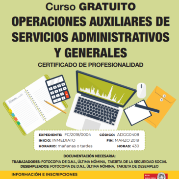 Operaciones auxiliares de servicios adminitrativos y generales