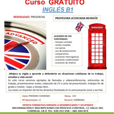 INGLÉS B1 – CURSO GRATUITO