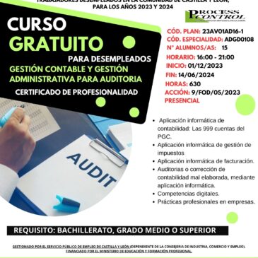 CURSO GRATUITO GESTIÓN CONTABLE Y GESTIÓN ADMINISTRATIVA PARA AUDITORIA