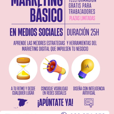 CURSO TELEFORMACIÓN MARKETING BÁSICO EN MEDIOS SOCIALES – TRABAJADORES